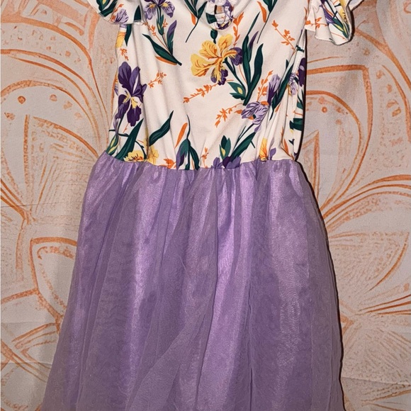 Toddler Girl Bundle: Floral and Starry Tulle Dresses - Picture 4 of 12